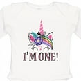 thumbnail image 4 of Inktastic First Birthday Unicorn for Girl Girls Long Sleeve Baby Bodysuit, 4 of 5
