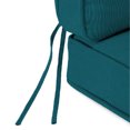 thumbnail image 5 of Jordan Manufacturing 45" x 22" Canvas Teal Solid Rectangular Outdoor Deep Seating Chair Seat and Back Cushion with Ties and Welt, 5 of 9