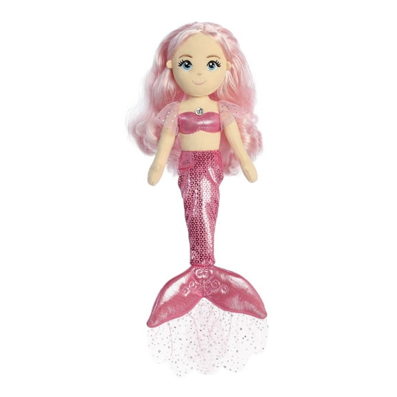 Aurora 33345 14 in. Crystal Sparkles Rose Quartz Stuffed Animal Plush Toy