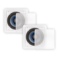 Blue Octave LS62 In Wall or In Ceiling 6.5" Speakers Home Theater 2-Way Square Speaker Pair