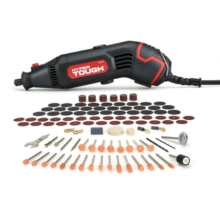 Hyper Tough 1.5 AMP Corded Rotary Tool with 105 Accessories, 120V Variable Speed and Storage Case