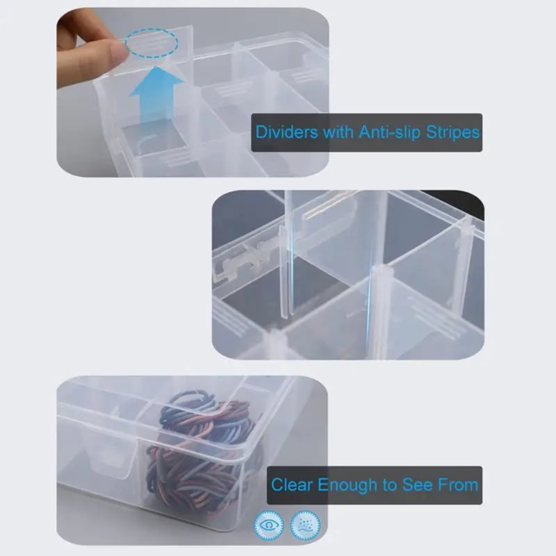 Small Tackle Box with 2 Tray Hardware Organizer Portable Multipurpose Storage Box for Snacks Screws Nuts Lure Case A