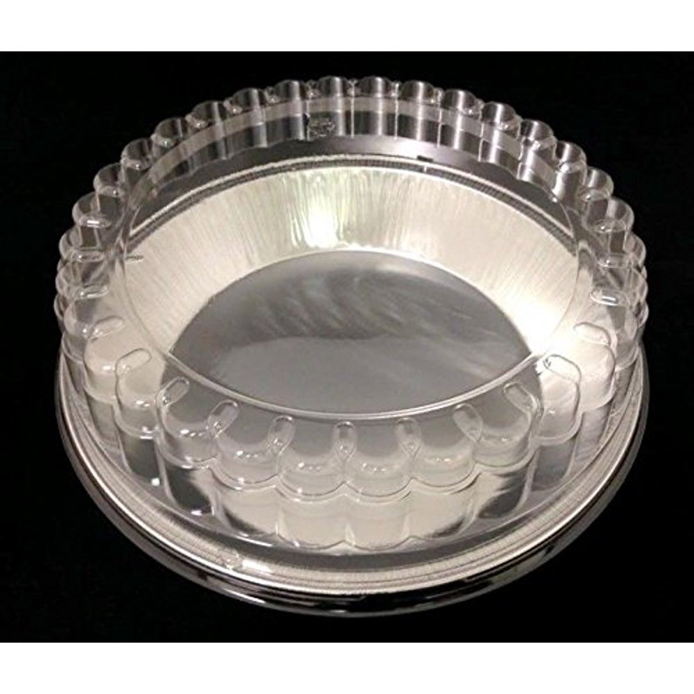 HandiFoil 9" SmoothWall ExtraDeep Pie Pan Plate Tin +Clear Dome Lid (pack of 25) Walmart