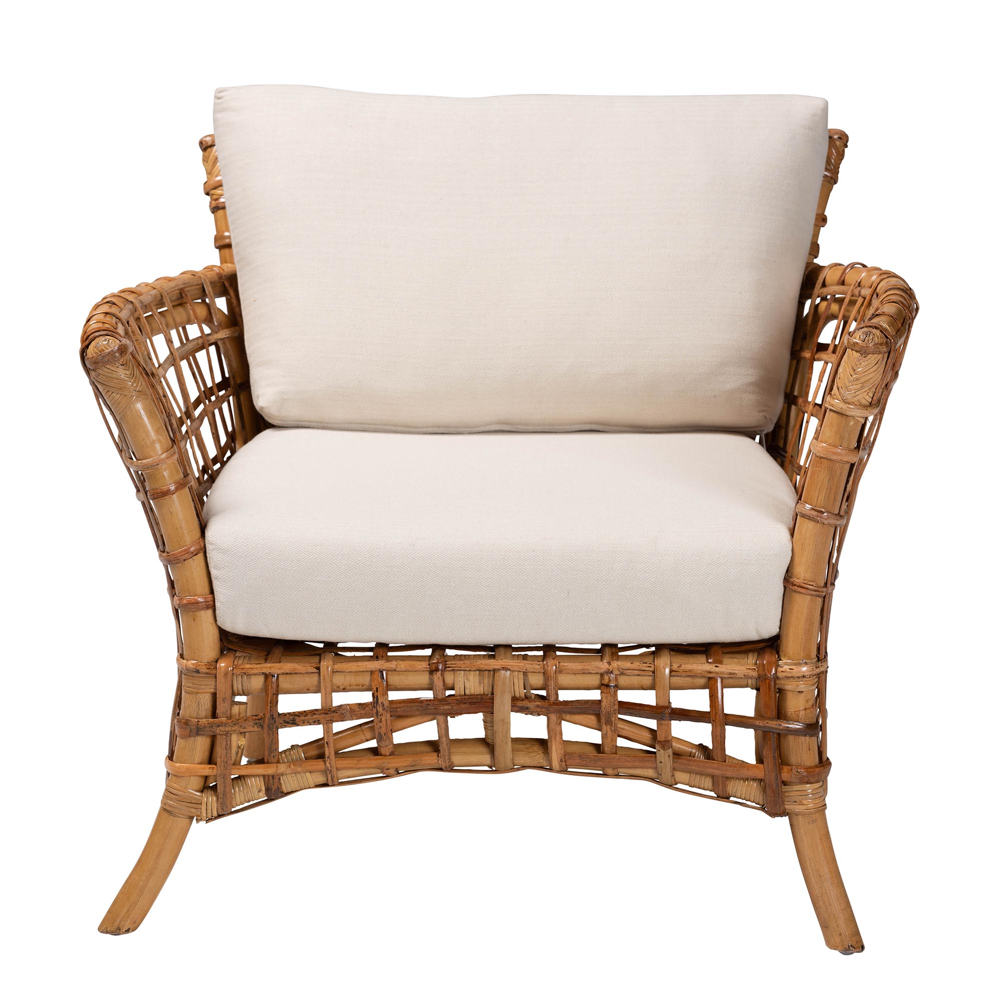 Bali & pari Babette Rattan BOHO Accent Chair, Natural Brown