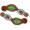Lime, variant on Showman Ladies Size Leather Spur Straps w/ Beaded Cross Inlay
