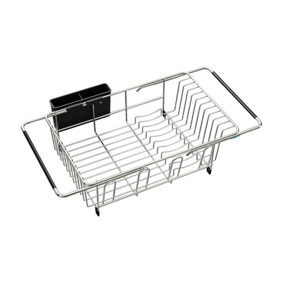 Dish Drying Rack In Sink, Expandable Stainless Steel Dish Drainer For Kitchen Sink