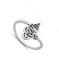 thumbnail image 4 of Celtic Triquetra Love Key Wrap Ring .925 Sterling Silver Band Jewelry Female Male Unisex Size 10, 4 of 4