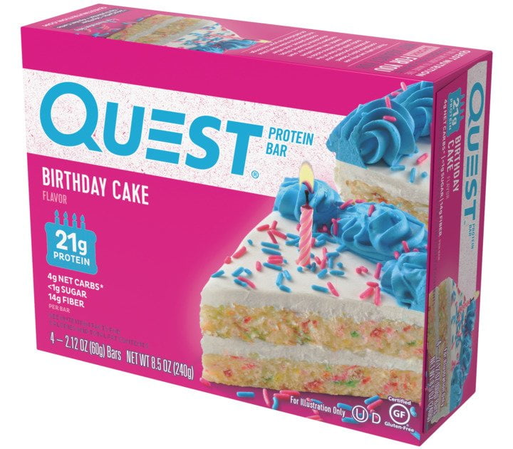 Quest Birthday Cake Protein Bar, 2.12 Oz., 4 Count