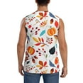 thumbnail image 4 of Gaeub Autumn Pumpkins Fall Leaves Men's Sleeveless Muscle Shirts Workout Tank Tops, Odor Protection and Comfortable - X-Large, 4 of 8