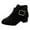 style-02 Black, variant on Sparkly Boots for Girls Girls Ankle Boots Kids Ankle Booties Bow Side Zipper Low Heel Outdoor Warm Shoes for Little Kids/Big Kids Size 11 (Brown,Little Kids 11)