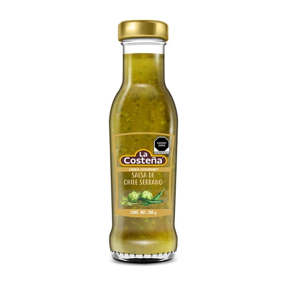 Salsa La Costeña Línea Gourmet de chile serrano 280 g