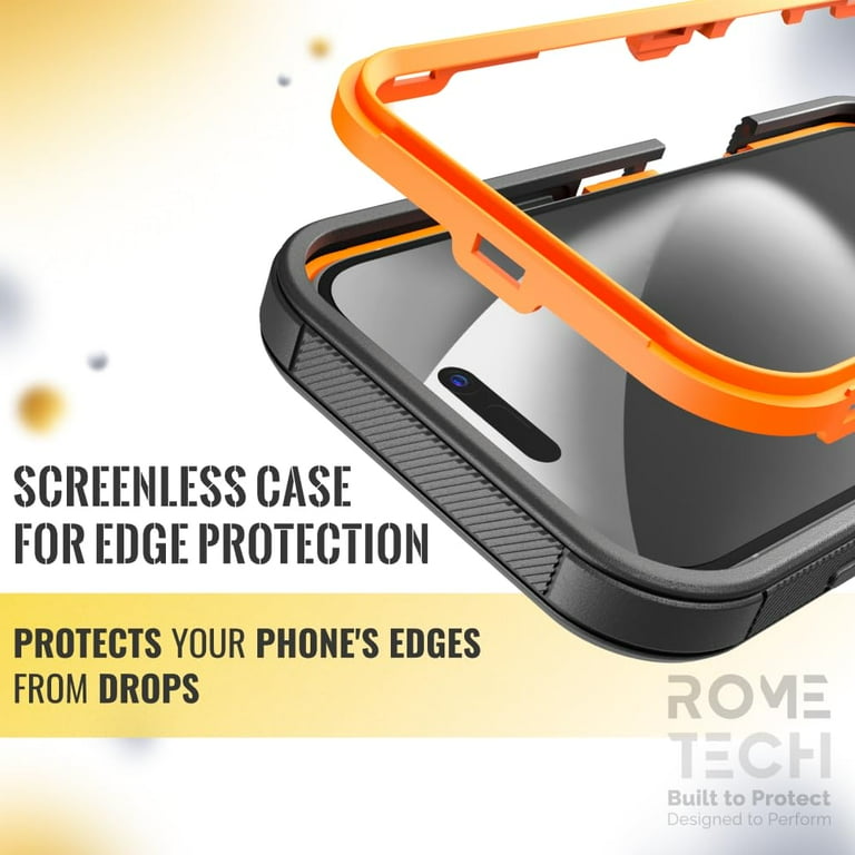Apple iPhone 17 Pro Max Defender Case - Black/Orange - Walmart.com