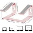 thumbnail image 2 of Laptop Stand Aluminum Laptop Riser Compatible with Apple Mac MacBook Air Pro to Notebook Computer Ergonomic Elevator Holder (Pink), 2 of 7