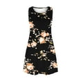 thumbnail image 4 of Azrian Summer Dresses Summer Dresses For Women Beach Floral Tshirt Sundress Casual Pockets Boho Tank Dress, 4 of 5