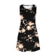 thumbnail image 4 of ICHUANYI Clearance Summer Dresses For Women Beach Floral Tshirt Sundress Casual Pockets Boho Tank Dress(Black, XL) ICHUANYI WER2023081008985, 4 of 5
