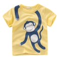 thumbnail image 4 of Camiseta TABNIX para niños, manga corta, manga corta, 4 unidades, de algodón, de 2 a 7 años, 4 of 7