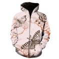 thumbnail image 1 of Sudadera con capucha con estampado 3D de mariposas de dibujos animados para hombre y mujer, estilo Harajuku, con cremallera, 1 of 6