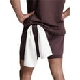 thumbnail image 6 of GXFC Men Sports Casual Shorts Double Layer Fake Two-Piece Solid Color Drawstring Elastic Waist Short Pants Fitness Shorts, 6 of 7
