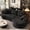 Black, variant on 118" Curved Modular Cloud Couch, L-Shape Chaise Sectional Sofa with Plush Deep Seat, Soft Corduroy Upholstered Boneless Sofa for Living Room, No Assembly Needed, Black