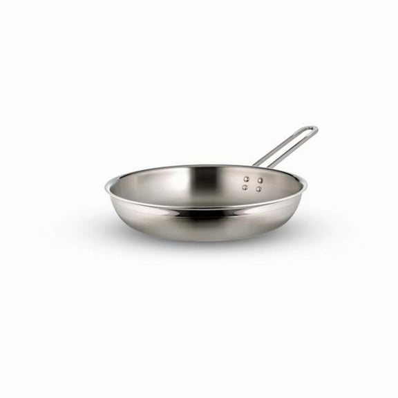 Bon Chef 60308-2ToneSS 11D x 2.12 x 7.5 Country French Two Tone Stainless Steel Saute 2 quart Pan Skill with Large Handle No Cover Large Handle, 12oz