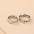 thumbnail image 3 of Stainless Steel I Love You Letter Rings Fashion Jewelry For Women And Men Silver Or Black Casual Wear Everyday, 3 of 4