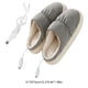 thumbnail image 4 of Con Calefacción Eléctrica Calentador Pies Felpa Botas Regalos Navidad (gris), 4 of 4