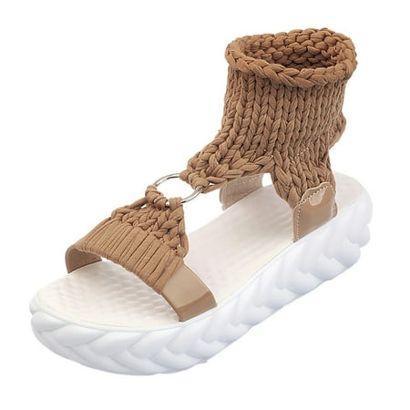 

TAIAOJING Women s Sandals Ladies Thick Bottom Sandals Causal Shoes Platform Sandals Zapatillas
