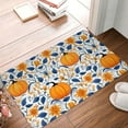 thumbnail image 4 of Honeii Blue Orange Pumpkin fall Pattern Door Mat, Welcome Door Mats Outdoor Indoor, Stain and Fade Resistant, Non-Slip Entry Matfor Bedroom, Bathroom, Kitchen, 4 of 7