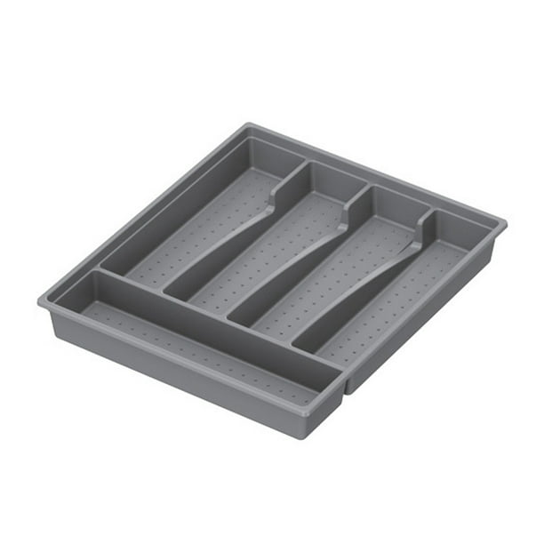 Bandeja organizadora para cajones de cubiertos, almacenamiento de cubiertos de plástico para cajones de cocina, soporte para cubiertos y utensilios, divisor para cucharas, tenedores, cuchillos,