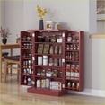 thumbnail image 6 of Kitchen Pantry Storage Cabinet | HOMCOM 41" Red Freestanding with 12 Door Shelves, Adjustable 5-Tier Shelves | MDF, 6 of 10