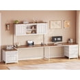 thumbnail image 7 of Farmhouse L Shaped Computer Desk with 6 Drawers and Hutch, Reversible Home Office Desk, Corner Office Desk, 7 of 7