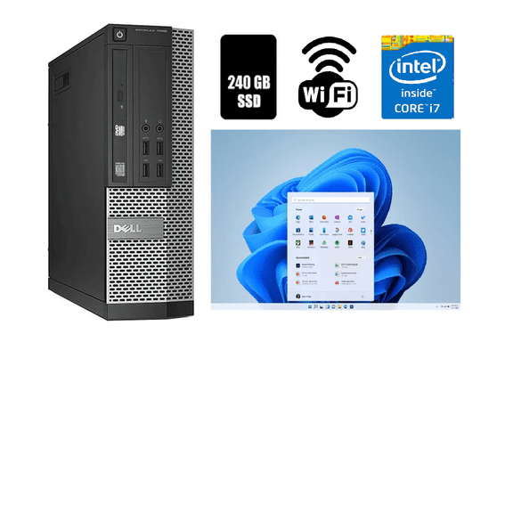 Restored Dell OptiPlex 7020 SFF Computer Desktop Core i7 16GB Ram 240GB SSD Wi-Fi Windows 11 Pro (Refurbished)