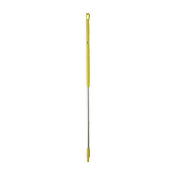 Vikan 59" Color Coded Handle, 1 1/4 in Dia, Yellow, Aluminum 29376