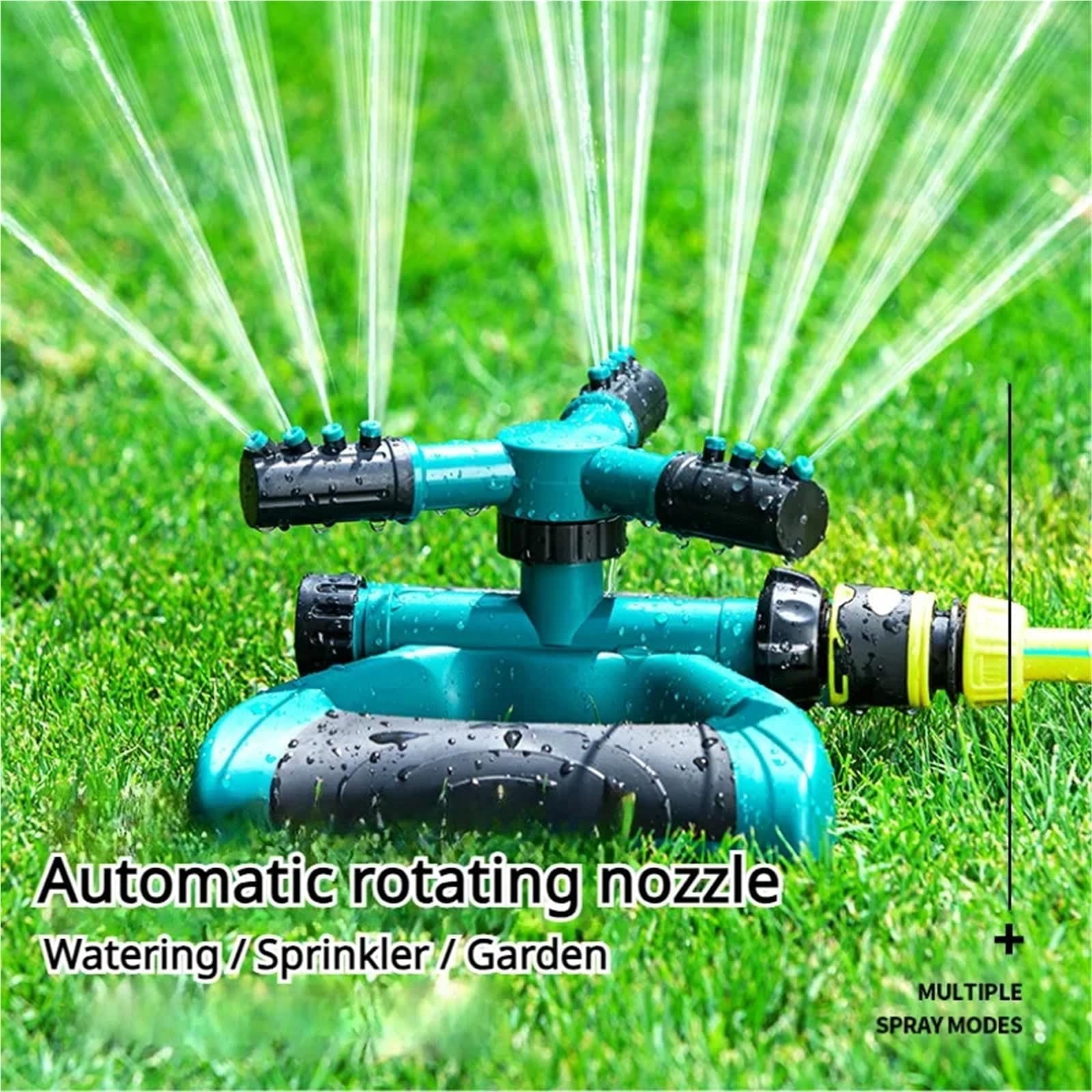 Sprinkler for Yard, Rotating Garden Sprinkler for Large Area Coverage, Lawn and Yard Sprinklers (Green)