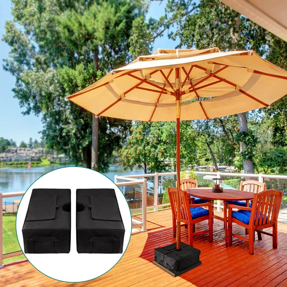 Garden46 x 46 x 15cm Bicherub Upgrade 600D Patio Umbrella Base Sandbag Parasol Base Weights Sandbags Waterproof Sandbags at the bottom of the parasol for Outdoor Patio,Beach