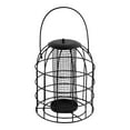 thumbnail image 1 of Comedero para pájaros con jaula de hierro negra, colgante con rejilla de malla, para mascotas, para el hogar y la tienda de mascotas (negro), 1 of 7