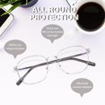 thumbnail image 4 of Gafas de bloqueo de luz azul OPTOFENDY Square Metal, 4 of 7