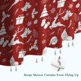 thumbnail image 6 of Red Christmas Silhouette Pattern Shower Curtain 36"x72" ,Bathroom Decorative Shower Curtains Set with 12 Hooks,Modern Waterproof Washable Shower Curtain, 6 of 6
