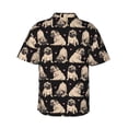 thumbnail image 3 of Fotbe French Bulldog Hawaiian Shirt for Men Unisex Summer Beach Casual Short Sleeve Cotton Linen Button Down Shirts-Small, 3 of 9