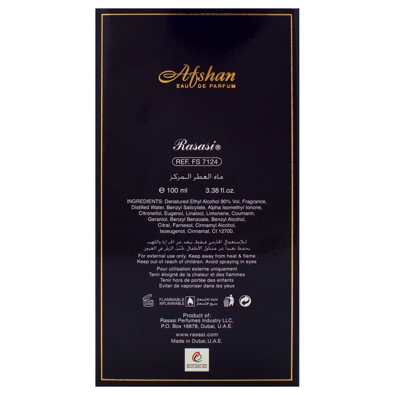 Rasasi Afshan Eau De Parfum Spray By Rasasi - 3.38 oz Rasasi Afshan Eau De Parfum Spray By Rasasi - 3.38 oz
