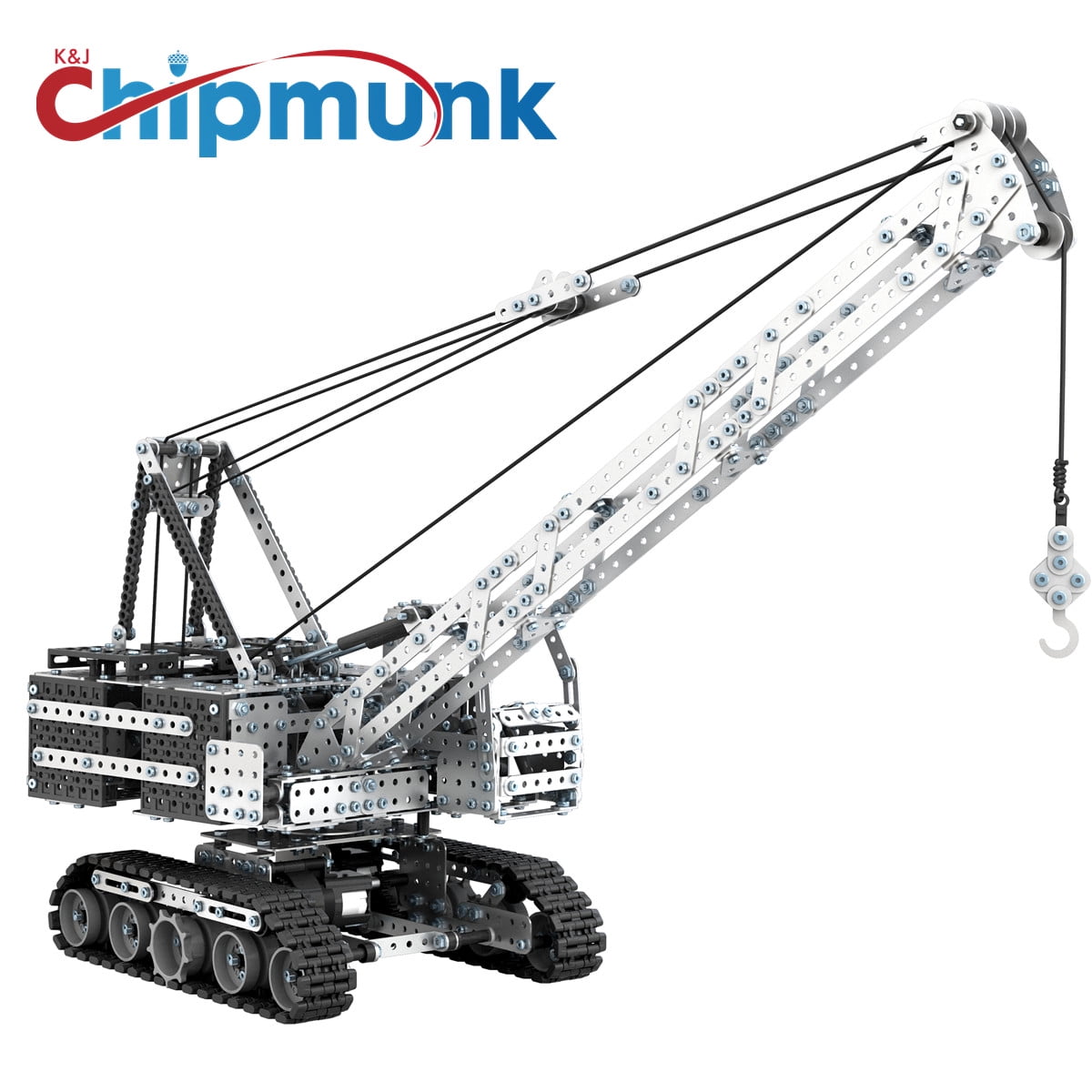 STEM Building Toys Remote Control Heavy Duty Crane Metal Assembled