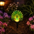 thumbnail image 2 of 1PCS Solar Peacock Garden Sculpture, Tool-Free Solar Powered LED Stake Light, Easy Install Outdoor Decor for Yard Patio Lawn Walkway Garden, 2 of 6