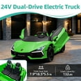 thumbnail image 6 of Oryxearth 24V 2 Seater Ride on Car Truck, 2WD 2 Speeds Electric Car, 2 Seater, Bluetooth, Remote Control,Green, 6 of 9