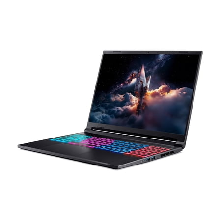 Acer Nitro V 16S AI ANV16S-41 - AMD Ryzen 7 - 260 / up to 5.1 GHz - Win 11 Pro - GeForce RTX 5060 - 16 GB RAM - 1.024 TB SSD NVMe - 16" IPS 2560 x 1600 (WQXGA) @ 180 Hz - Gigabit Ethernet - Wi-Fi 6E, Bluetooth - obsidian black - kbd: US Intl