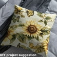 thumbnail image 2 of Manfei Oil Painting Sunflower Fabric by the Yard (1 Yard), Girls Chic Butterfly Decorative Fabric by the Yard, Sunflower Floral Sewing & Crafting Fabric, 2 of 6