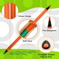 thumbnail image 2 of ThEast 12 Double-Ended Colored Pencils, 24 Colors in 12 Pencils, Black Wooden Triangular Coloring Pencils for Kids, Party Bag Favors, Pre-sharpened, 2 of 6