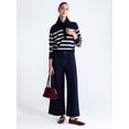 thumbnail image 2 of Free Assembly Women's and Women's Plus Cropped Crewneck Sweater with Scarf, Lightweight, Sizes XS-4X, 2 of 4