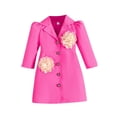 thumbnail image 2 of LYHao Stylish Girls With Floral Embroidery Peplum Lapel Jacket For Toddler And Big Kid Formal Wear And Party Dress Girls Jacket Coat,Sizes 7-8 Years, 2 of 6