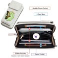 thumbnail image 3 of OIDERY Lightweight Women's Shoulder Bag Crossbody Bags for Women Clock Butterfly Floral Motif Holiday Customized Gift PU Leather Phone Bags, 3 of 12