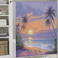 thumbnail image 2 of Beach Sunset Shower Curtain for Bathroom Fabric Waterproof Shower Curtain with 12 Plastic Hooks for Home Hotel Bath Decor 72"W x 96"L (Pack of 1), 2 of 6